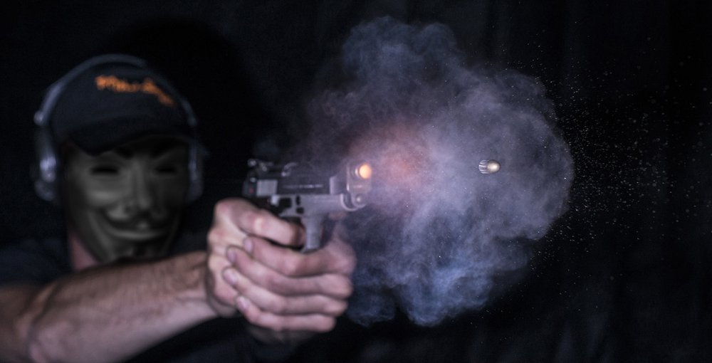 High speed photograph - 9mm Beretta 92FS